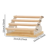 Maxbell Rings Display Stand Unique 4 Tiers Jewelry Organizer for Home Bedroom Vanity Beige Velvet