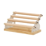 Maxbell Rings Display Stand Unique 4 Tiers Jewelry Organizer for Home Bedroom Vanity Beige Velvet