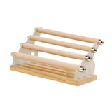 Maxbell Rings Display Stand Unique 4 Tiers Jewelry Organizer for Home Bedroom Vanity Beige Velvet