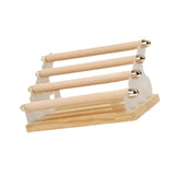 Maxbell Rings Display Stand Unique 4 Tiers Jewelry Organizer for Home Bedroom Vanity Beige Velvet