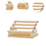 Maxbell Rings Display Stand Unique 4 Tiers Jewelry Organizer for Home Bedroom Vanity Beige Velvet