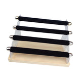 Maxbell Rings Display Stand Unique 4 Tiers Jewelry Organizer for Home Bedroom Vanity Black Velvet