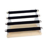 Maxbell Rings Display Stand Unique 4 Tiers Jewelry Organizer for Home Bedroom Vanity Black Velvet