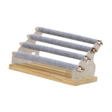 Maxbell Rings Display Stand Unique 4 Tiers Jewelry Organizer for Home Bedroom Vanity Gray Velvet