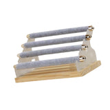 Maxbell Rings Display Stand Unique 4 Tiers Jewelry Organizer for Home Bedroom Vanity Gray Velvet