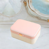 Maxbell Jewelry Box 2 Layer Jewelry Organizer for Ear Studs Pendant Charms Necklaces White