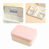 Maxbell Jewelry Box 2 Layer Jewelry Organizer for Ear Studs Pendant Charms Necklaces White