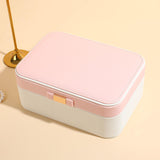 Maxbell Jewelry Box 2 Layer Jewelry Organizer for Ear Studs Pendant Charms Necklaces White