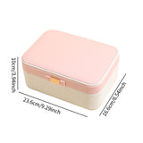 Maxbell Jewelry Box 2 Layer Jewelry Organizer for Ear Studs Pendant Charms Necklaces White