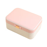 Maxbell Jewelry Box 2 Layer Jewelry Organizer for Ear Studs Pendant Charms Necklaces White