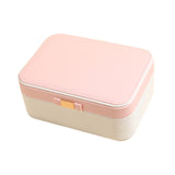 Maxbell Jewelry Box 2 Layer Jewelry Organizer for Ear Studs Pendant Charms Necklaces White