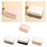 Maxbell Jewelry Box 2 Layer Jewelry Organizer for Ear Studs Pendant Charms Necklaces White
