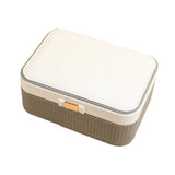 Maxbell Jewelry Box 2 Layer Jewelry Organizer for Ear Studs Pendant Charms Necklaces Gray