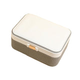 Maxbell Jewelry Box 2 Layer Jewelry Organizer for Ear Studs Pendant Charms Necklaces Gray