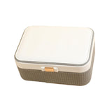 Maxbell Jewelry Box 2 Layer Jewelry Organizer for Ear Studs Pendant Charms Necklaces Gray