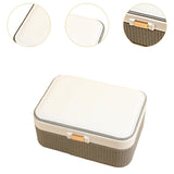 Maxbell Jewelry Box 2 Layer Jewelry Organizer for Ear Studs Pendant Charms Necklaces Gray