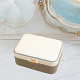 Maxbell Jewelry Box 2 Layer Jewelry Organizer for Ear Studs Pendant Charms Necklaces Gray