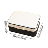 Maxbell Jewelry Box 2 Layer Jewelry Organizer for Ear Studs Pendant Charms Necklaces Black