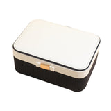 Maxbell Jewelry Box 2 Layer Jewelry Organizer for Ear Studs Pendant Charms Necklaces Black