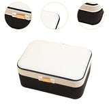 Maxbell Jewelry Box 2 Layer Jewelry Organizer for Ear Studs Pendant Charms Necklaces Black