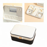 Maxbell Jewelry Box 2 Layer Jewelry Organizer for Ear Studs Pendant Charms Necklaces Black