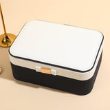 Maxbell Jewelry Box 2 Layer Jewelry Organizer for Ear Studs Pendant Charms Necklaces Black