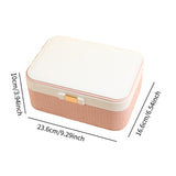Maxbell Jewelry Box 2 Layer Jewelry Organizer for Ear Studs Pendant Charms Necklaces Pink