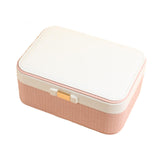 Maxbell Jewelry Box 2 Layer Jewelry Organizer for Ear Studs Pendant Charms Necklaces Pink