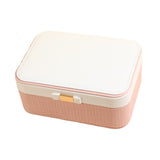 Maxbell Jewelry Box 2 Layer Jewelry Organizer for Ear Studs Pendant Charms Necklaces Pink