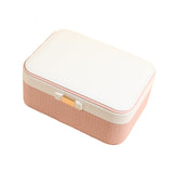 Maxbell Jewelry Box 2 Layer Jewelry Organizer for Ear Studs Pendant Charms Necklaces Pink