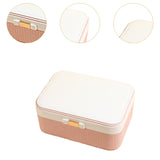 Maxbell Jewelry Box 2 Layer Jewelry Organizer for Ear Studs Pendant Charms Necklaces Pink