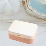 Maxbell Jewelry Box 2 Layer Jewelry Organizer for Ear Studs Pendant Charms Necklaces Pink