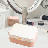 Maxbell Jewelry Box 2 Layer Jewelry Organizer for Ear Studs Pendant Charms Necklaces Pink