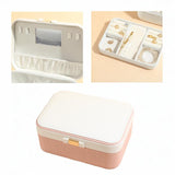 Maxbell Jewelry Box 2 Layer Jewelry Organizer for Ear Studs Pendant Charms Necklaces Pink