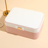 Maxbell Jewelry Box 2 Layer Jewelry Organizer for Ear Studs Pendant Charms Necklaces Pink