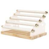 Maxbell Ring Display Stand Women Jewelry Organizer Holder for Home Retail Countertop White