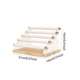 Maxbell Ring Display Stand Women Jewelry Organizer Holder for Home Retail Countertop White