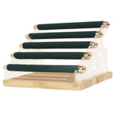 Maxbell Ring Display Stand Women Jewelry Organizer Holder for Home Retail Countertop Dark Green