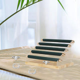 Maxbell Ring Display Stand Women Jewelry Organizer Holder for Home Retail Countertop Dark Green