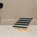 Maxbell Ring Display Stand Women Jewelry Organizer Holder for Home Retail Countertop Dark Green