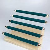 Maxbell Ring Display Stand Women Jewelry Organizer Holder for Home Retail Countertop Dark Green