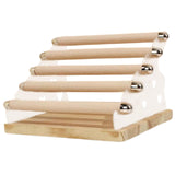 Maxbell Ring Display Stand Women Jewelry Organizer Holder for Home Retail Countertop Beige