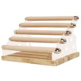 Maxbell Ring Display Stand Women Jewelry Organizer Holder for Home Retail Countertop Beige