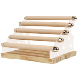 Maxbell Ring Display Stand Women Jewelry Organizer Holder for Home Retail Countertop Beige