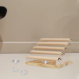 Maxbell Ring Display Stand Women Jewelry Organizer Holder for Home Retail Countertop Beige