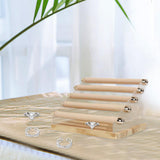 Maxbell Ring Display Stand Women Jewelry Organizer Holder for Home Retail Countertop Beige