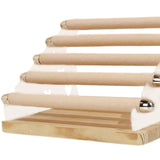 Maxbell Ring Display Stand Women Jewelry Organizer Holder for Home Retail Countertop Beige