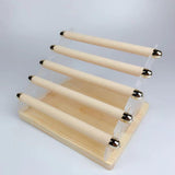 Maxbell Ring Display Stand Women Jewelry Organizer Holder for Home Retail Countertop Beige