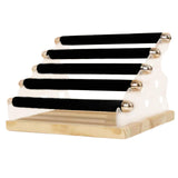 Maxbell Ring Display Stand Women Jewelry Organizer Holder for Home Retail Countertop Black