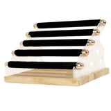 Maxbell Ring Display Stand Women Jewelry Organizer Holder for Home Retail Countertop Black